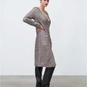 Zara textured Midi  Cardigan Size Small